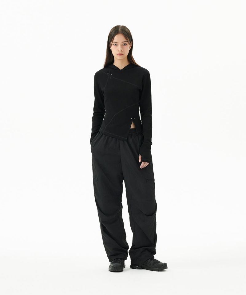 CURVED SLIM HOODIE