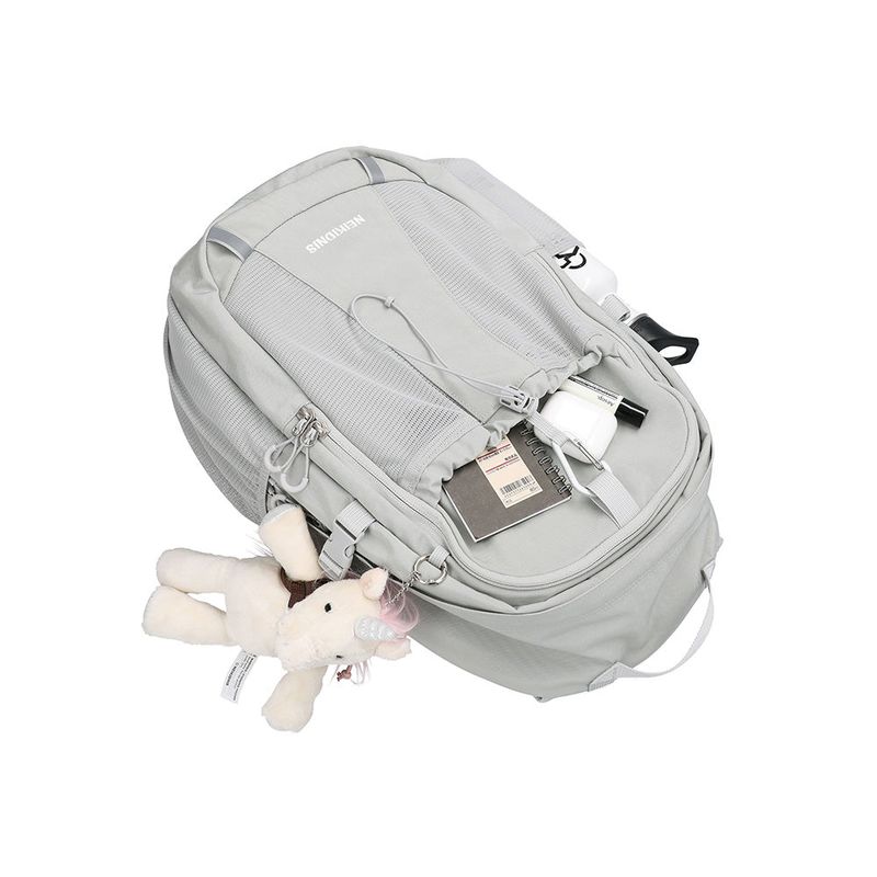 CARABINER MESH BACKPACK / GRAY