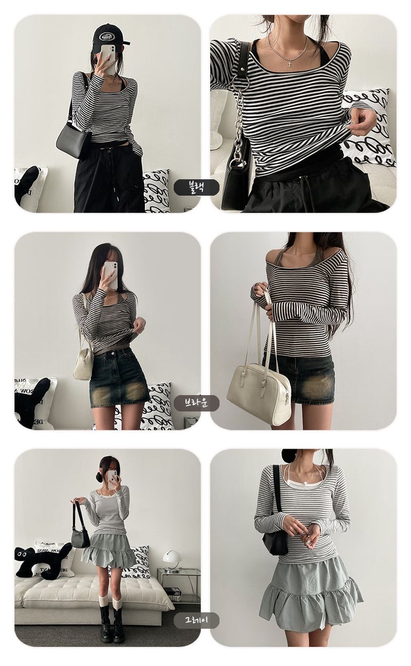 Breen Stripe Long Sleeve Tee