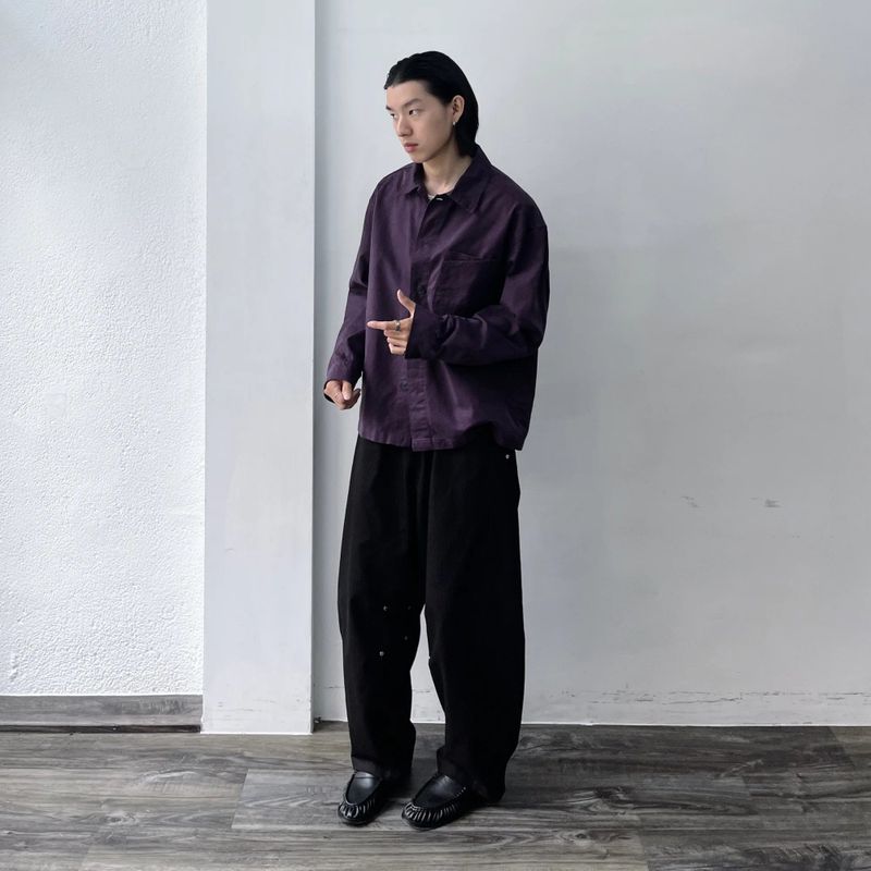 Muted Violet Shirt Jacket
