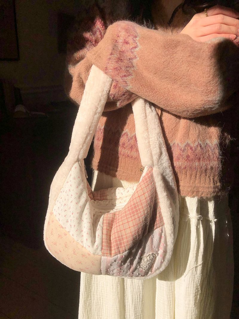 Patchwork quilted hobo bag_Rosie