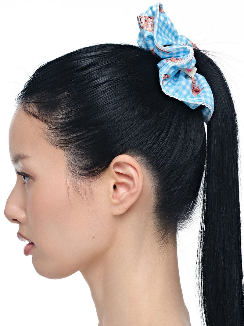 KITTEN CHECK SCRUNCHIE