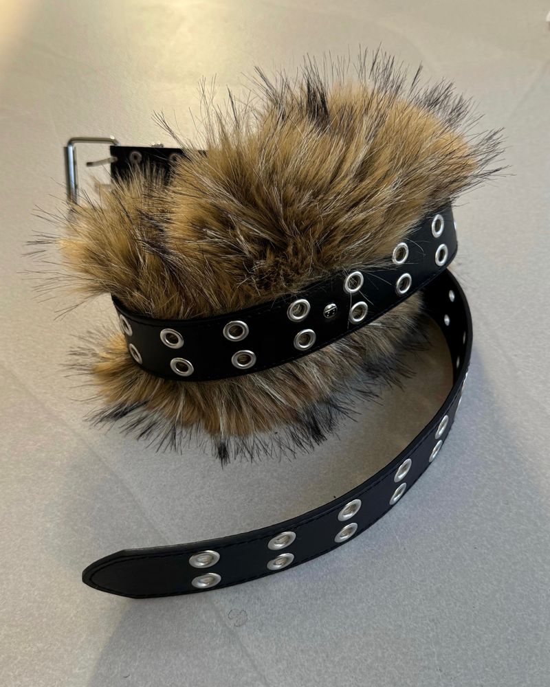 fungus(ファンガス)の「Fur Patch Punching Belt(Fashion Accessories)」