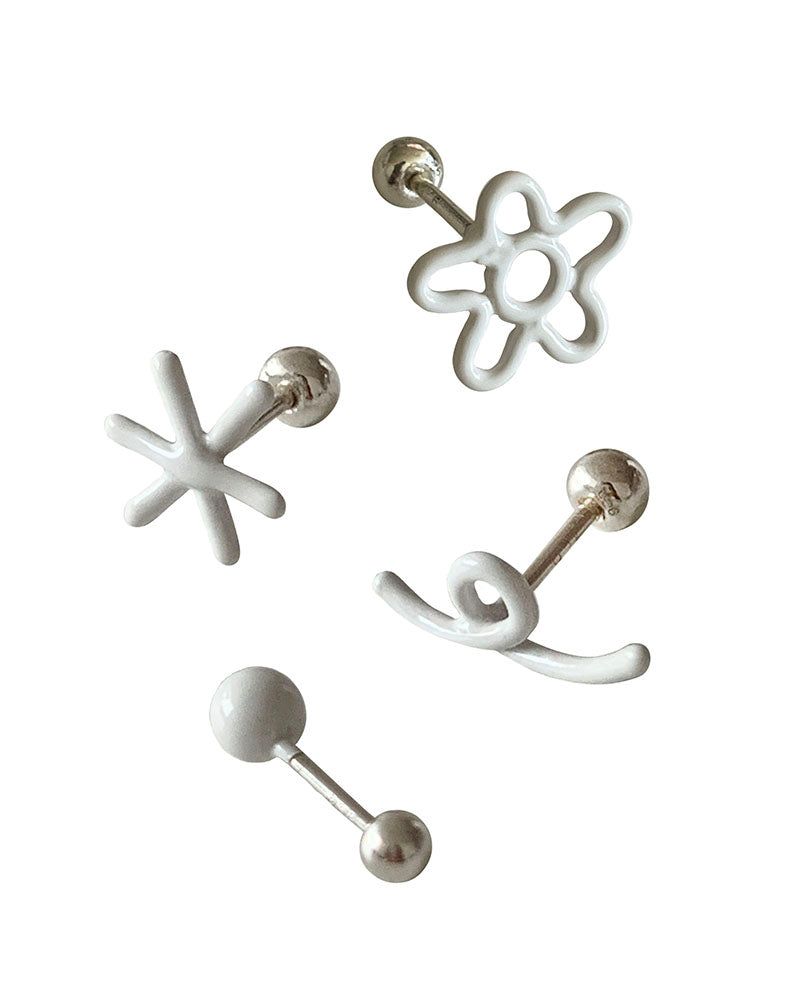 it doesn't matter.（イットダズントマッター）の「レインボードゥードゥルピアス (White)（アクセサリー）」