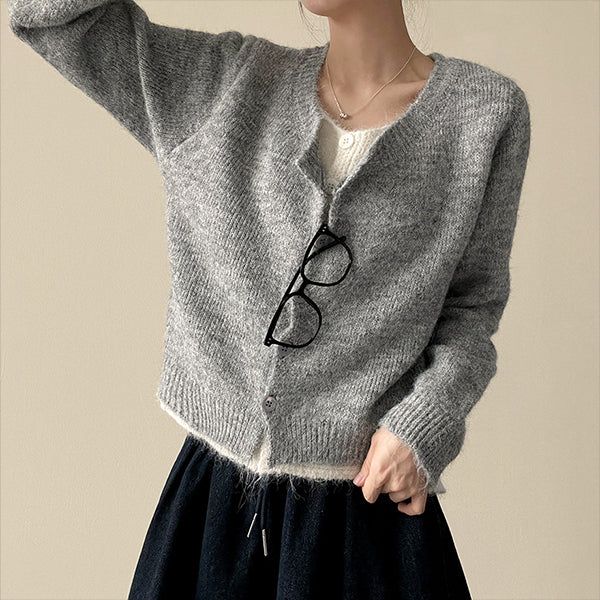 Zipton Dotome Layered Knit Cardigan