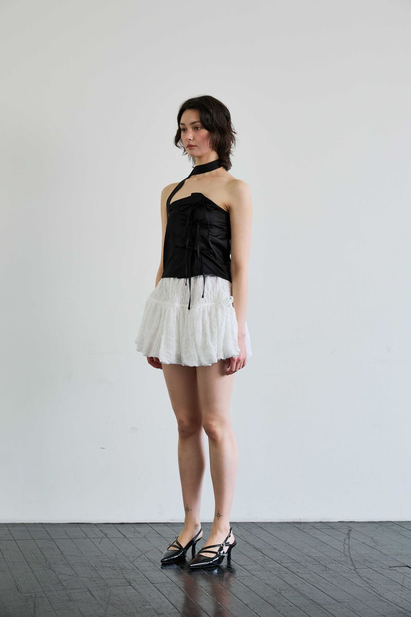 ELFIN SCARF TOP / BLACK