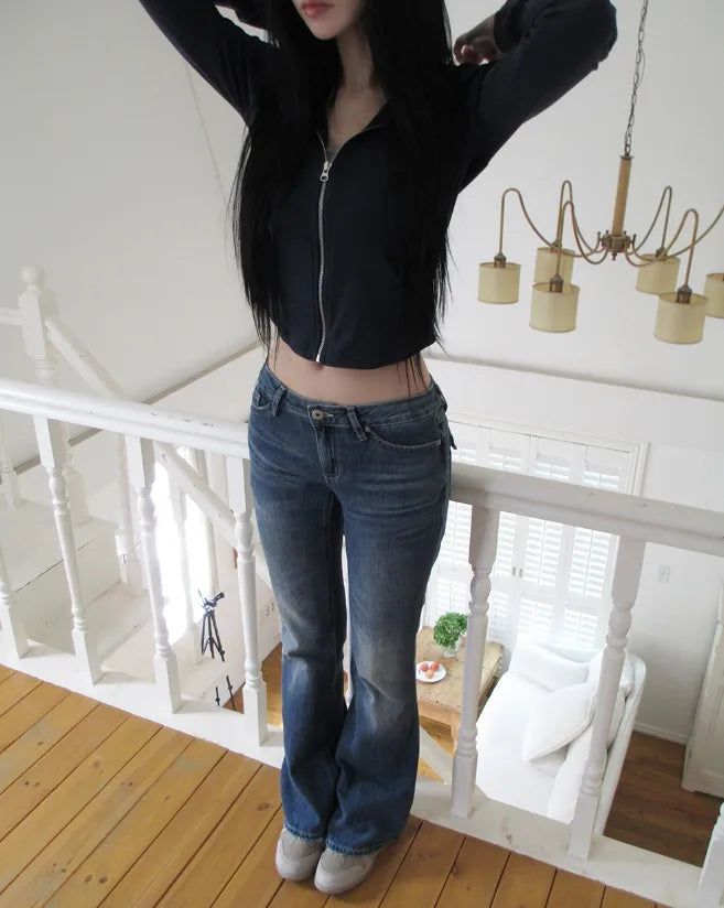 Fuzz Wingflap Low Bootcut Denim Pants