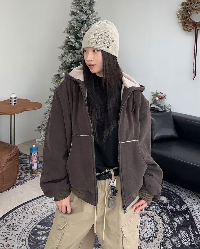 Demes inner fleece hooded jumper
