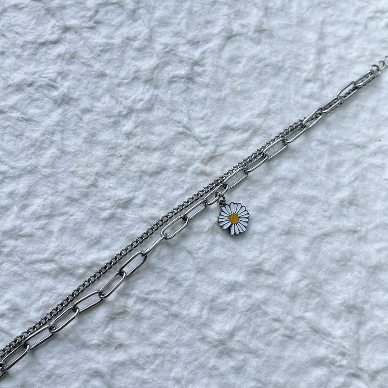 Daisy Double Chain Bracelet