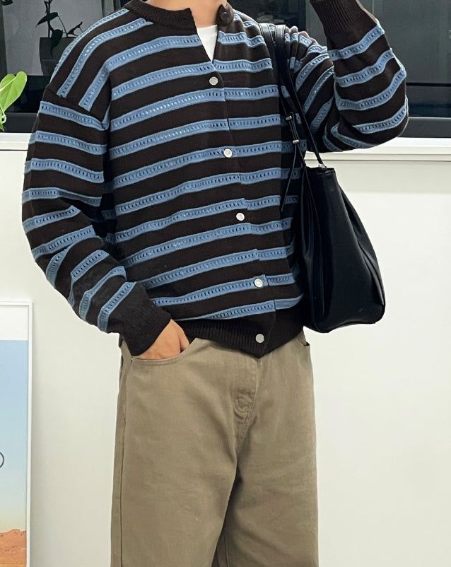 Pommel Openwork Round Cardigan