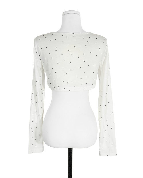 oreo ple big ribbon top + crop cd set