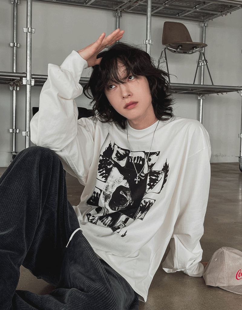 2PLAN（ツープラン）の「レムプリントロングスリーブTシャツ（トップス）」