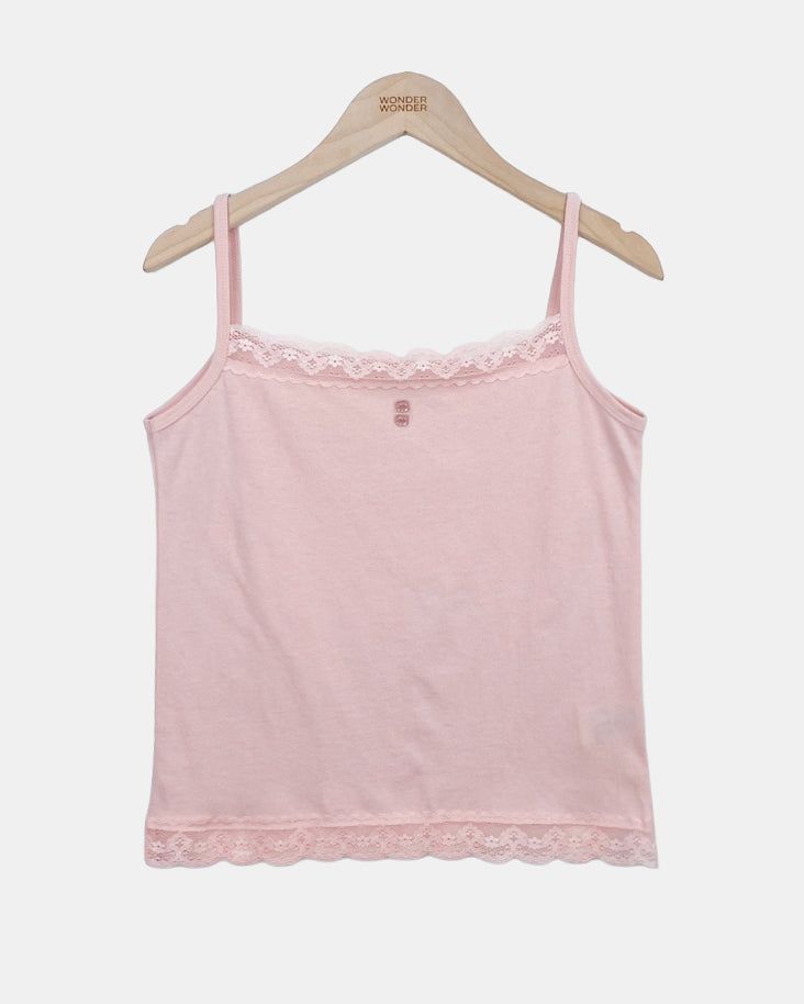 Leco Button Lace Sleeveless Top