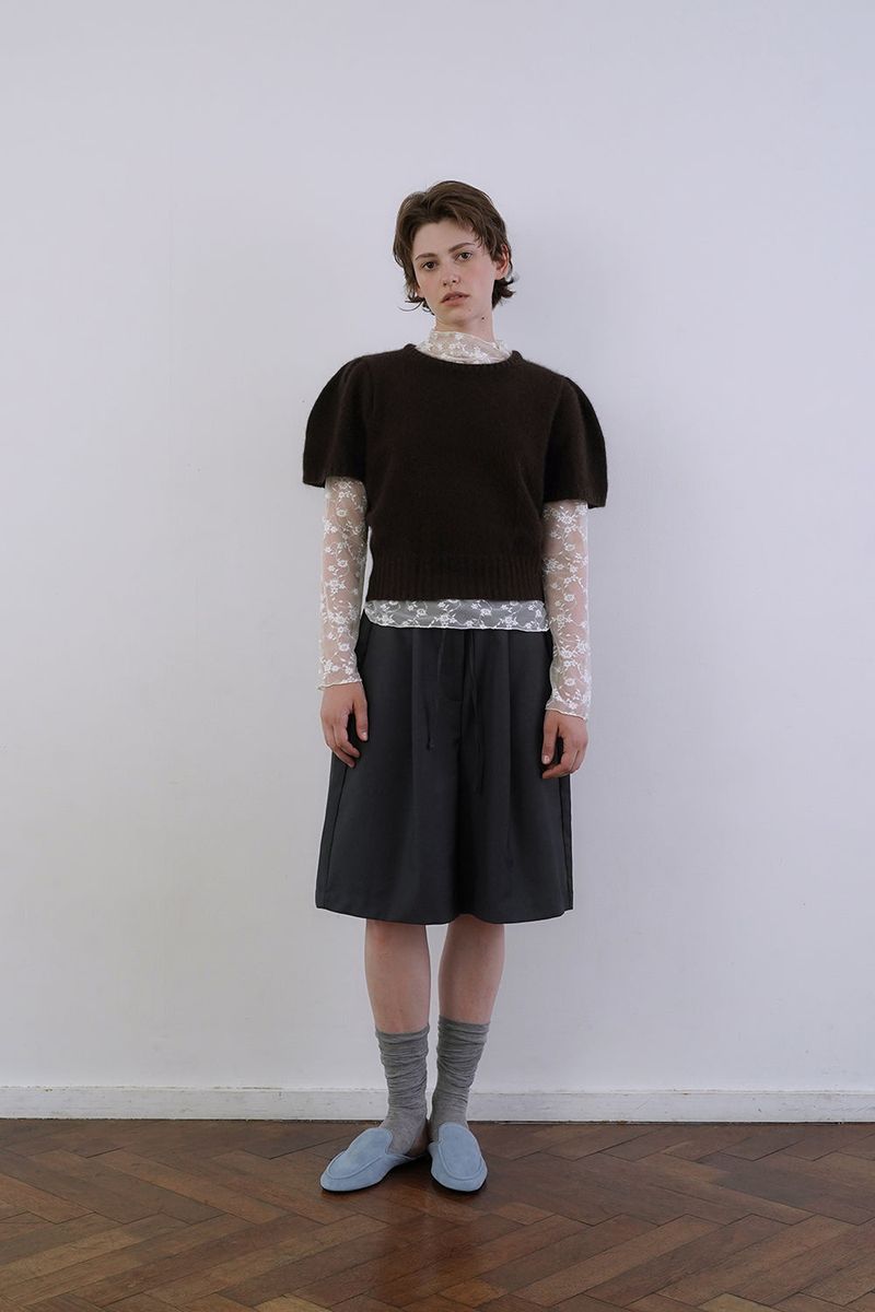 Layered lace blouse_ivory