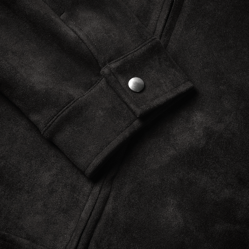 (MADE) ONE PICK WESTERN BIKER SUEIDE JACKET-BLACK