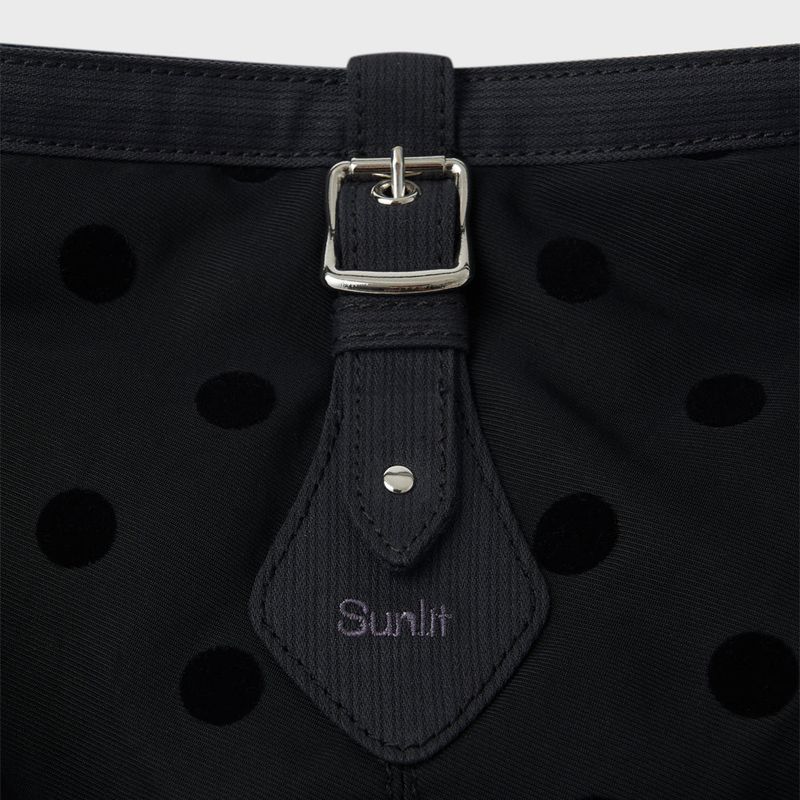 Buckle Cross Bag (Dot Black)