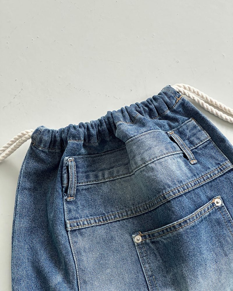 denim rope backpack