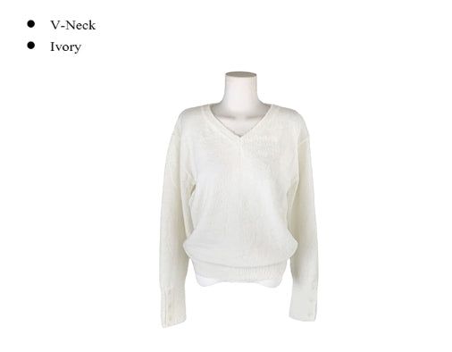 Baran Wool Loose Fit Long Sleeve Button Knit