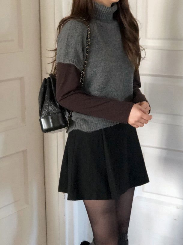 Forever Soft Turtle Neck Short Sleeve Knit (4color)