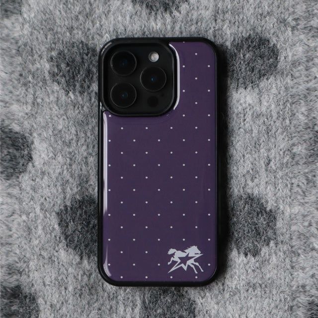 Polka Dot Horse Purple Epoxy Bumper Case