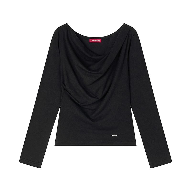kitsch&kiss（キッチアンドキス）の「Draped Long Sleeve (26FTP-LSTS06)（Tops）」