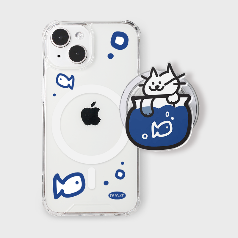 murmursroom（マーマーズルーム）の「キャッツホビーmagsafeセット (magsafe ジェルハードケース+magsafe スマホグリップ)（スマホグッズ/小物）」
