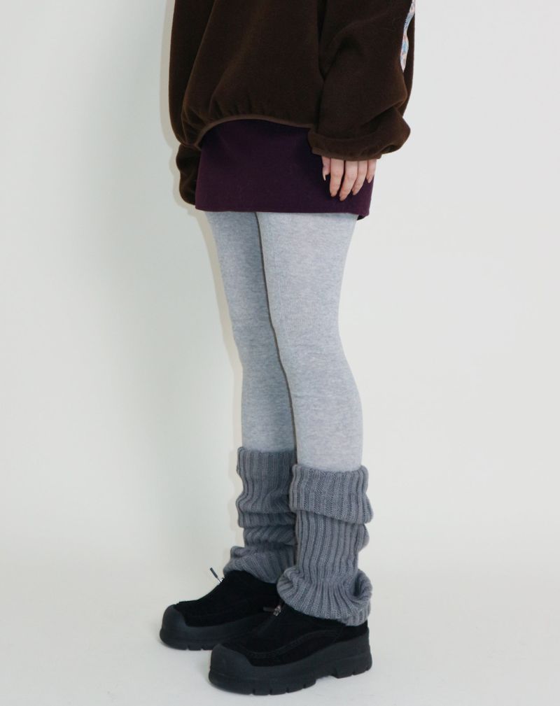 Plum Shorts Layered Mini Skirt (Wool Material)
