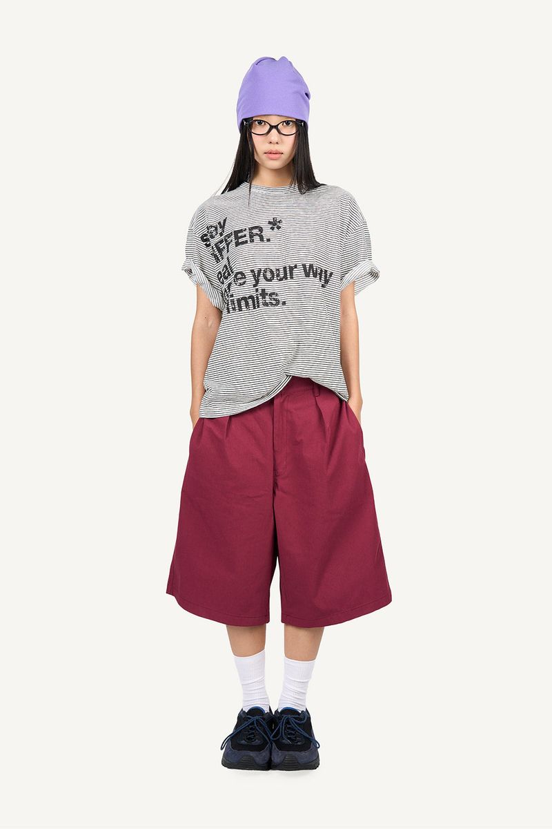 Fold Tuck Bermuda Pants