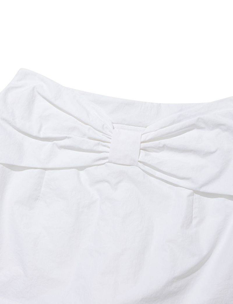 GIANT RIBBON SKIRT PANTS(WHITE)