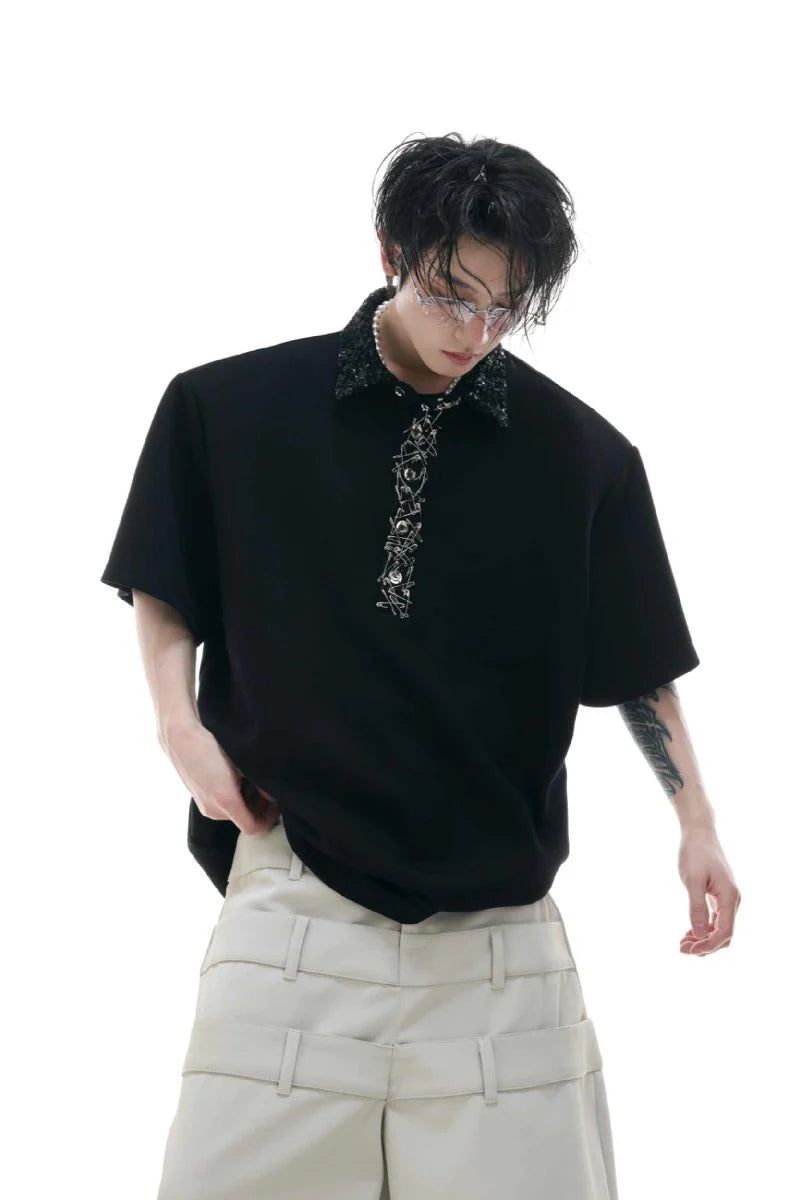 Argue Cultureの「シークインセーフティピンポロTシャツ（トップス）」