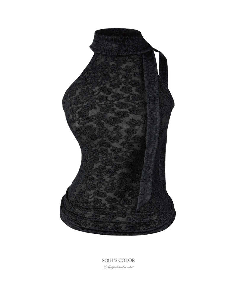 SOUL'S COLOR(ソウルズカラー)の「Floral Lace Halter Top (2color)(Tops)」