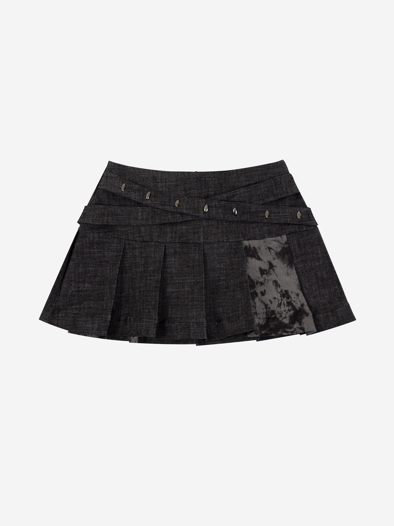 DARLING, YOU ARE BAD(YOU ARE BAD)の「STONE DENIM PLEATS SKIRT(Skirts)」