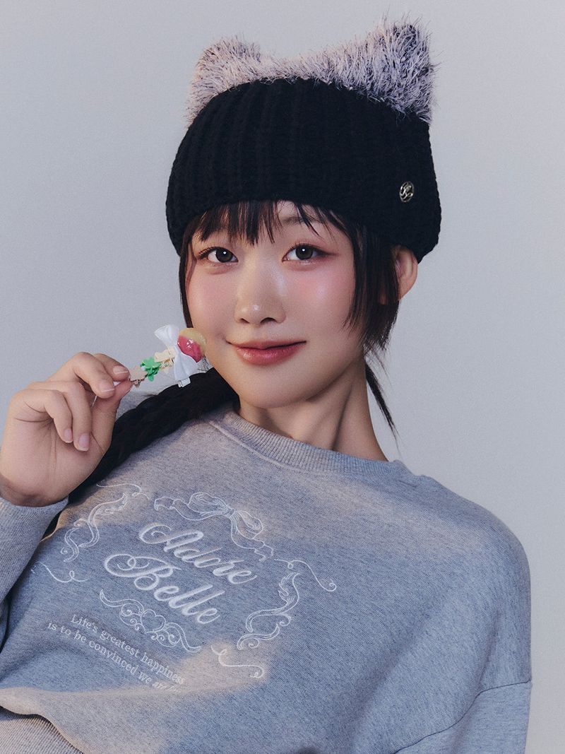 COLORED CAT BEANIE - 3COLOR