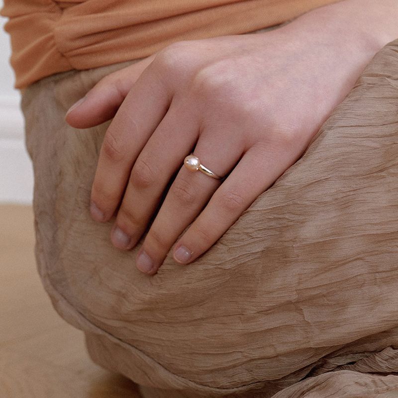 Polkadots Ring, Peach