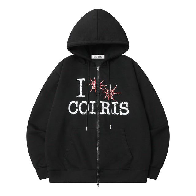 SLOO VINTAGE CHECK LOGO HOOD ZIP-UP UNISEX