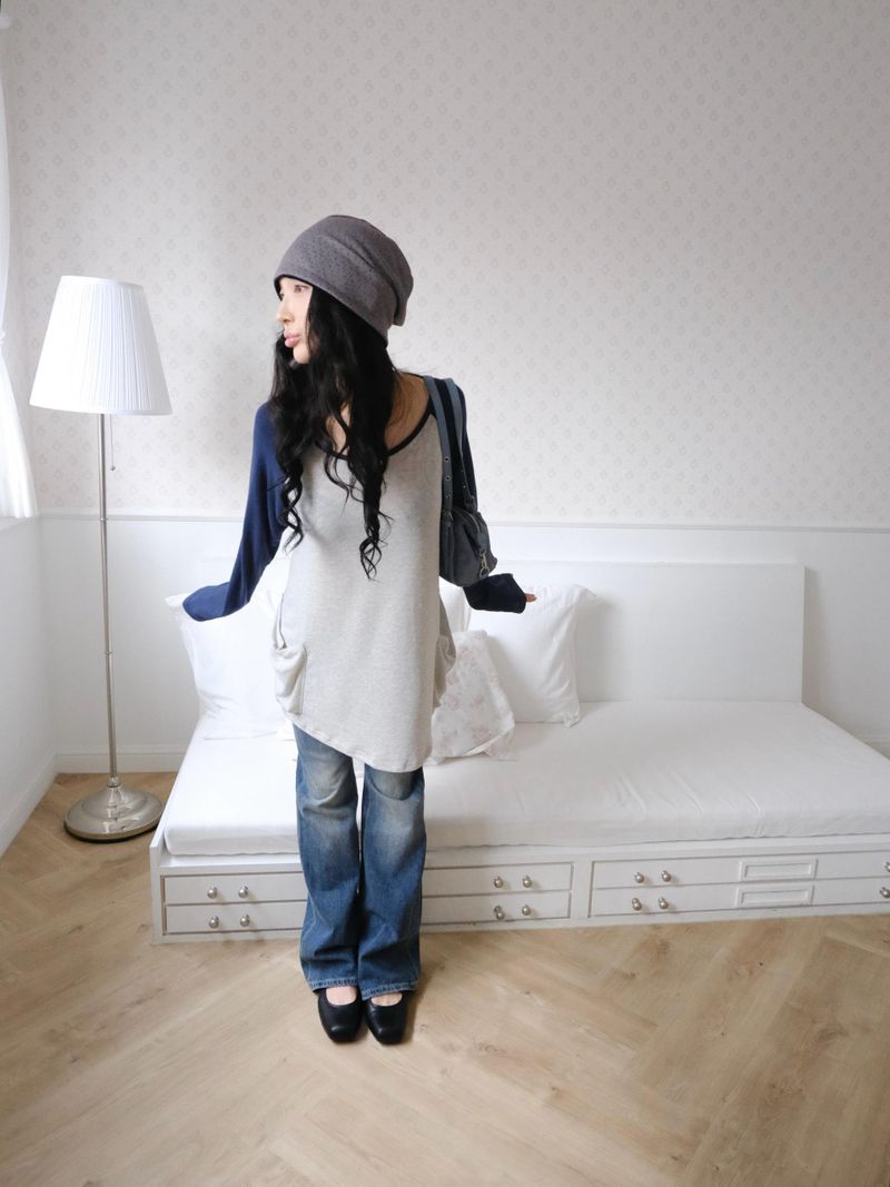 pocket raglan long t
