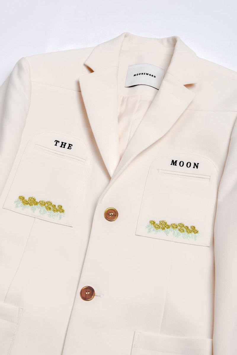 Cream Window Tailored Jacket