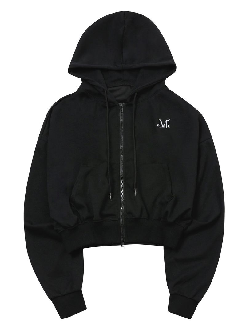 MUCENT（ムセント）の「MUCENT DENVER 2-WAY CROP HOOD ZIP-UP WOMEN (Black, Gray)（Tops）」