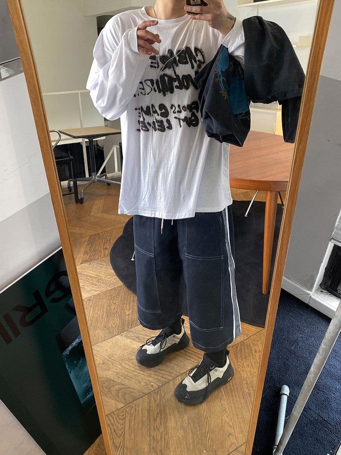 No.0730 C denim reverse 7 SHORTS