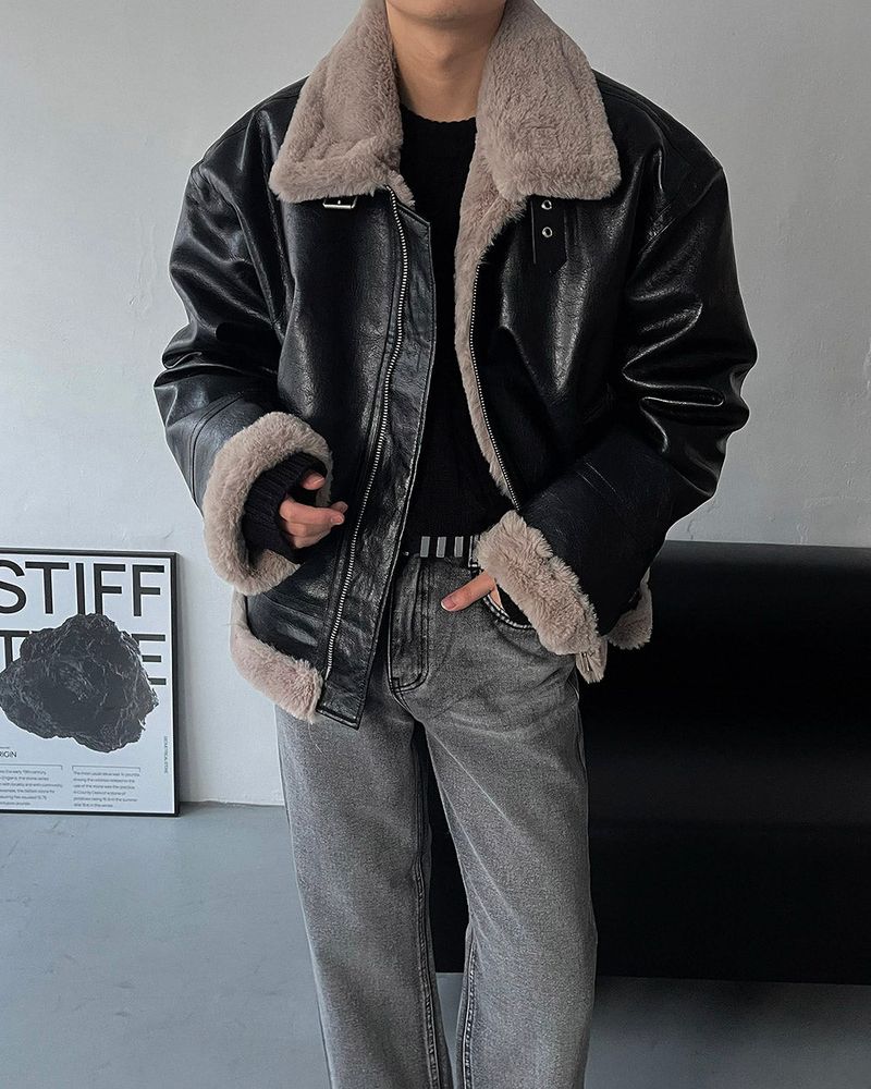 ECT bold Oversized fit suede jacket (3 colors)
