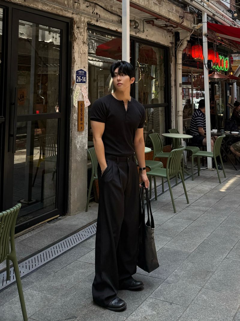 Ron two-tuck wide slacks