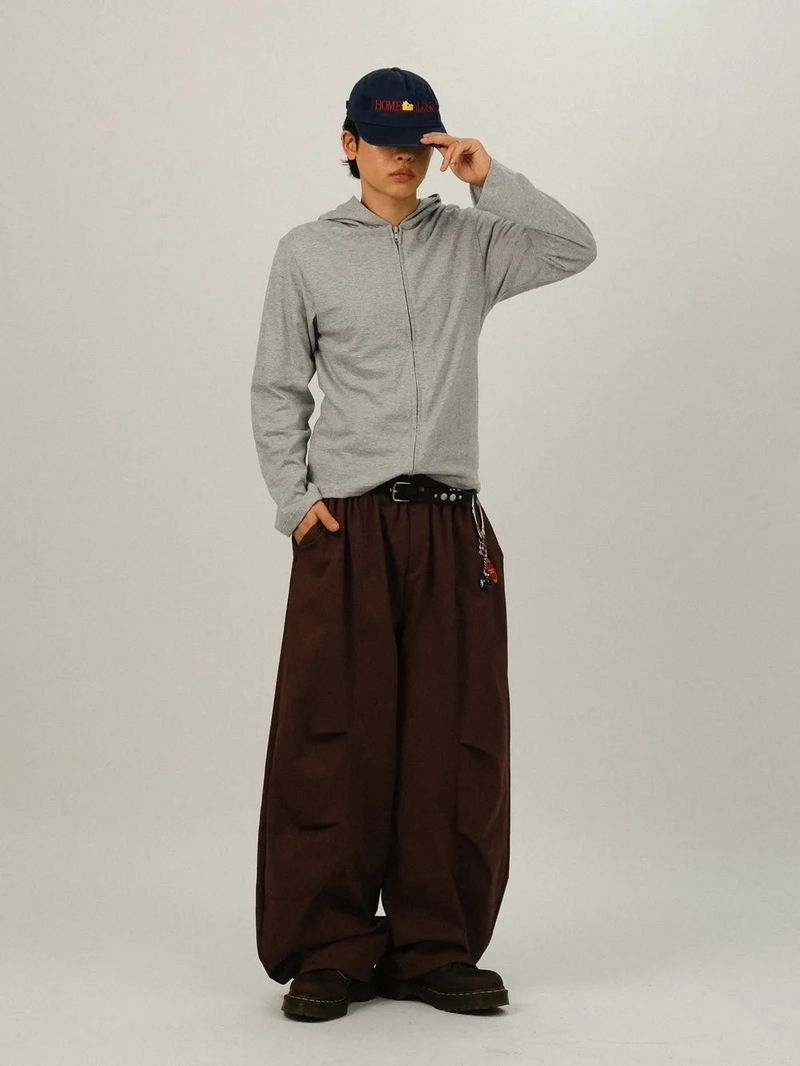 AK Balloon Two-Pintuck Banding Pants