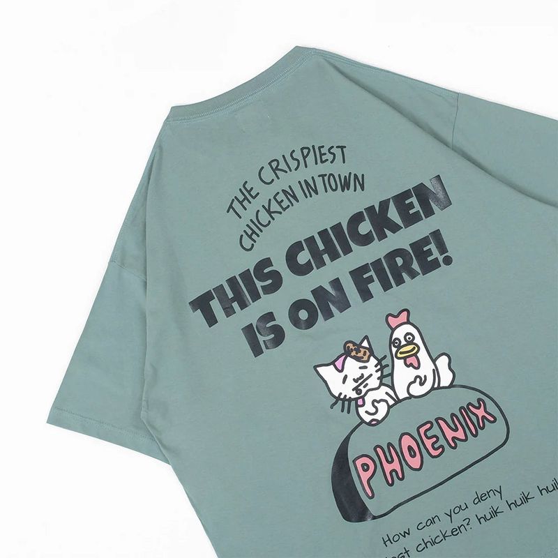 PEANUT STAIN - Phoenix Green Oversized Tshirt