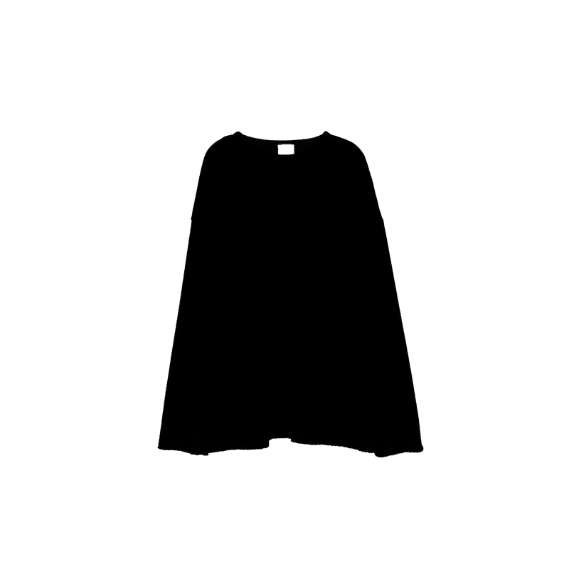 stretch boat-neck knit long sleeve