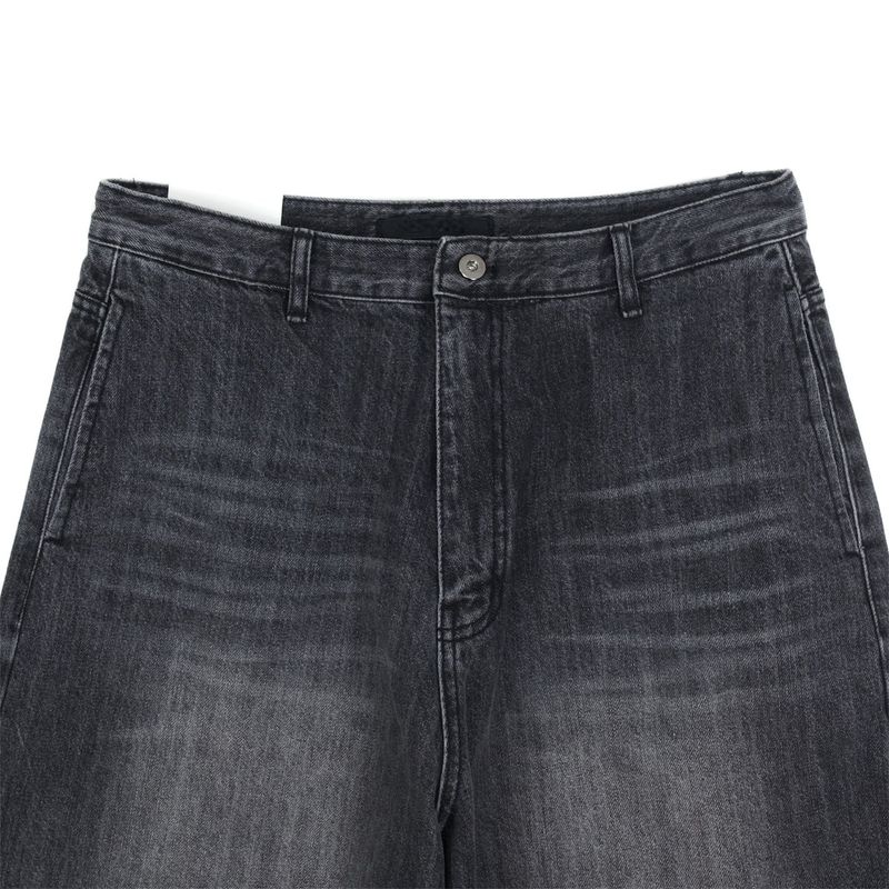 Low Snap Balloon Denim Pants (2 Colors)
