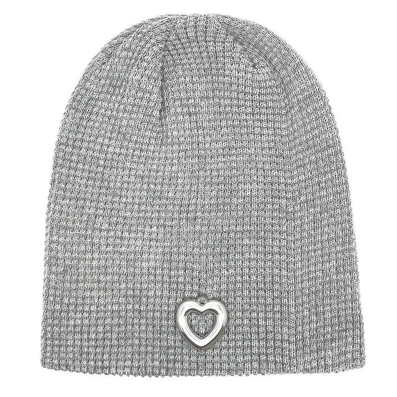 Heart Summer Knit Beanie [Gray]