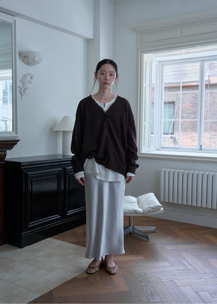 Cosy Alpaca Cardigan (Brown)