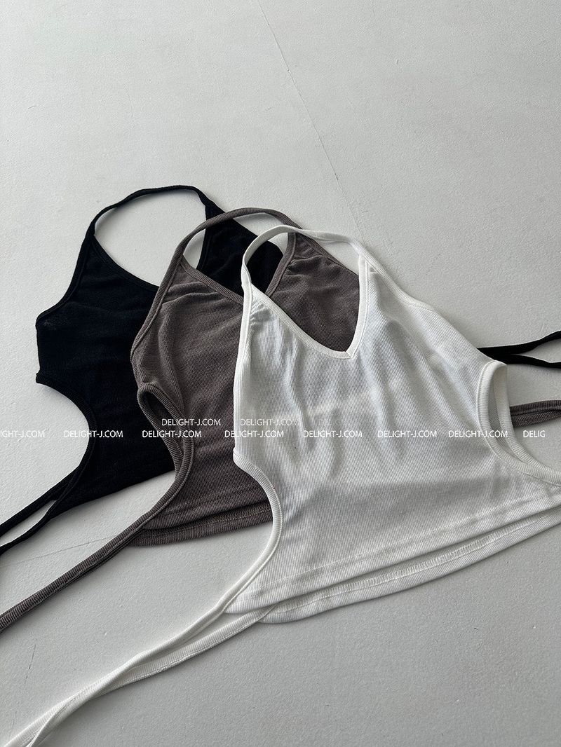 Open Crop Halterneck Sleeveless