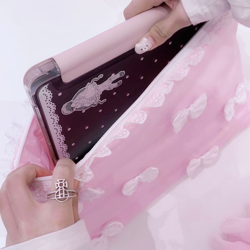 Hime bow tablet/laptop pouch (16inch)