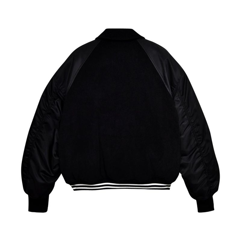 [UNISEX] Reversible "WORLD PEACE" Padded Bomber Jacket (Blue Mint)